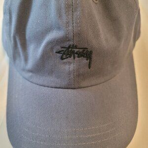 Stussy Hat Cap Men Adjustable Strap OSFA Streetwear Gray Black Pre-Owned
